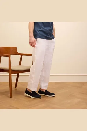 Manfield Heren - Navy suède loafers