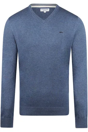 McGregor Trui V Neck Sweater Mm251 1201 01 2011 Vintage Blue Mannen