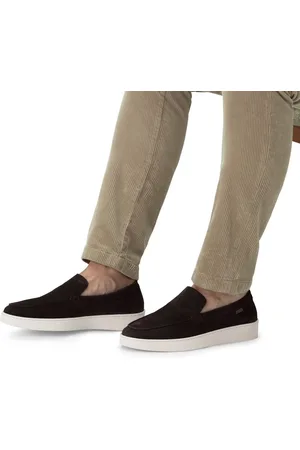 Manfield Heren - Bruine suède loafers