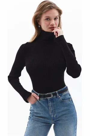 OXXO Turtle Neck Knitwear Sweater Größe S Black