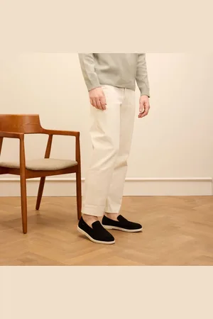 Manfield Heren - Zwarte suède loafers