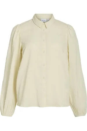 VILA Blouse Vibrietta L/s Shirt/r 14102572 Birch Dames