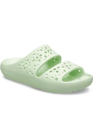 Crocs Dames Slipper Classic Floral Cut Out Sandaal Jade Tint 37/38
