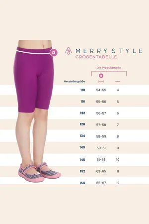 Merry Style MS-MS10-132-LE Meisjes Leggings - Sport - Vrijetijdsbroek - Kort – Viscose - Sporbroek - Yogabroek - - 128