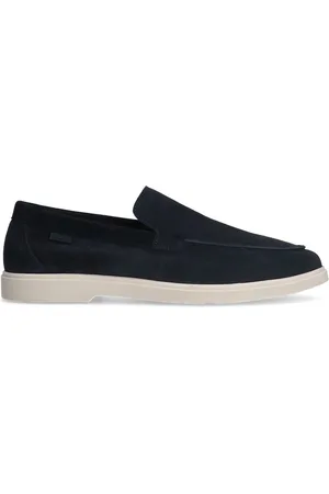 Manfield Heren - Navy suède loafers