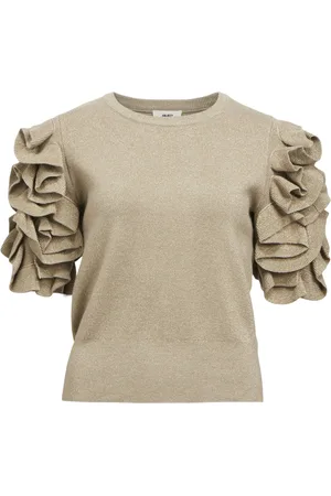 Object Object Trui Objdiandra Knit 2/4 Re Pullover 138 23046315 Twill/gold Dames