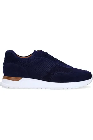 Manfield Heren - Navy suède sneakers