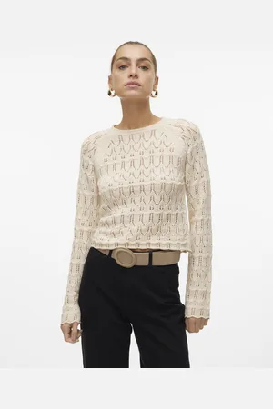 VERO MODA Trui Vmnewfabienne Ls O-neck Pullover No 10306632 Birch Dames