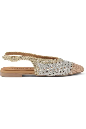Lazamani Novia Dames Ballerinas Leer Silver