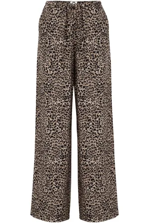 WE Fashion Dames Wide leg broek met dessin