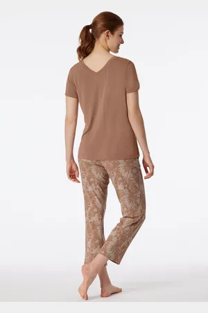 Schiesser Selected! premium inspiration pyjamaset - dames pyjama 7/8 lang klei