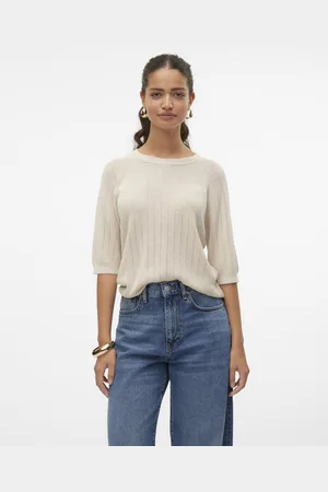 VERO MODA VMNEWLEXSUN STITCH 2/4 O-NECK PULL. GA - Dames - Gebreide truien