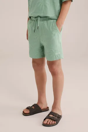 WE Fashion Jongens sweatshort met jacquard-dessin