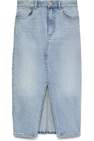 VERO MODA Rok Vmveri Hr Calf Denim Skirt Ga Mix N 10295731 Light Blue Denim Dames