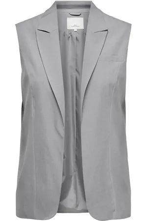 ONLY CARMARINE S/L LOOSE VEST TLR Dames Gilet - Light Grey Melange