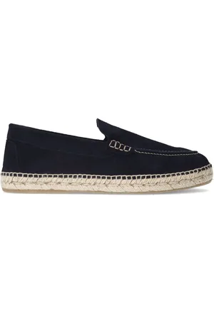 Manfield Heren - Navy suède espadrilles