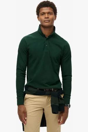 Superdry Cotton Long Sleeve Pique Polo Heren
