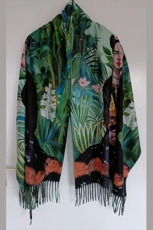 Merkloos Damessjaal Kleurrijke Frida Kahlo