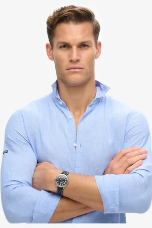 Superdry Studios Casual Linen Overhemd Met Lange Mouwen XL Man