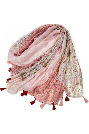 Merkloos DEETJE – Dames Sjaal - Zomersjaal - Voorjaarssjaal - Lichte Sjaal - Dunne Sjaal - Mode Sjaal - Shawl -Retro - 170 x 75 cm
