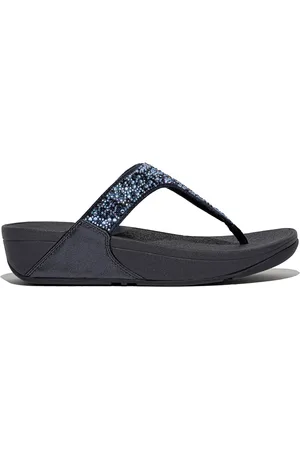 FitFlop Lulu Crystal-Mix Toe-Post Sandals