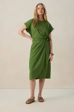 Sissy-Boy Groene jersey wikkeljurk