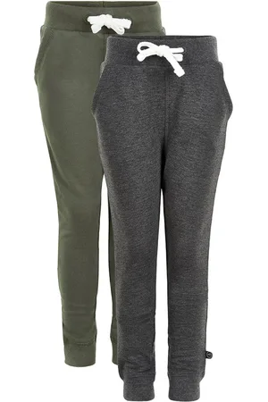Minymo Joggingbroeken Basic Polykatoen Groen/ 2 Stuks Mt 86