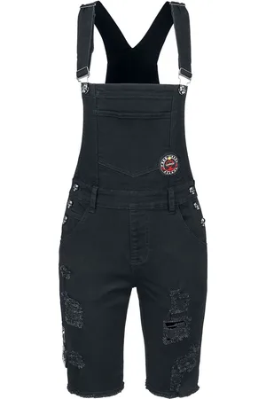 Rock Rebel Zwarte jeans tuinbroek Vrouwen - 28