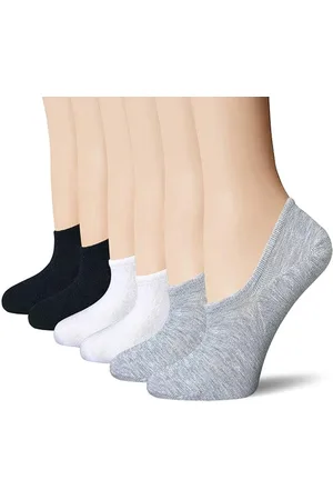 Merkloos 6 paar enkelsokken - no show sokken - lage enkelsokken - voor platte schoenen, sportschoenen, instappers
