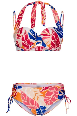 Pastunette Bikini Sunset Coral - Creme/ /Blauw - 4-ways