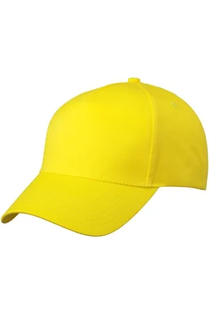 Myrtle Beach 5x stuks 5-panel baseball petjes /caps in de kleur voor volwassenen - Voordelige gele caps