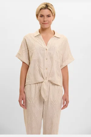 Rino & Pelle Rino&Pelle dames top - Mea blouse - beige zebra print