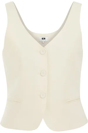 WE Fashion Dames gilet van linnenmix - THE ICONIC GILET