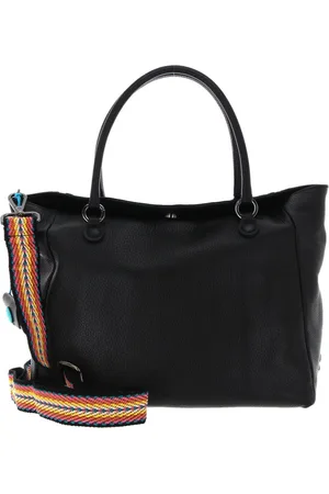 Gabs Leren Schoudertas Shopper Anne TG Ruga Bag Zwart