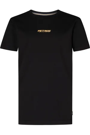 Petrol Industries Jongens Logo T-shirt Sandspur - Zwart