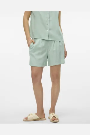 VERO MODA Broek Vmjesmilo Hw Shorts Wvn Ga Noos 10279694 Silt Green Dames