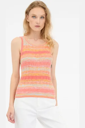 Ragwear Top Delaide streep mouwloos - maat XL