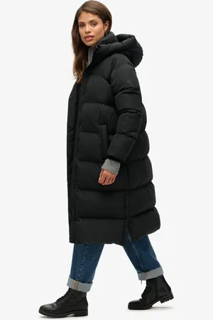 Superdry Hooded Longline Puffer Winterjas Dames