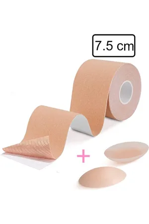 Merkloos Boobtape 7.5 cm - Boob tape - Borst tape - Bra tape - Boob lift tape Beige - Plak BH - strapless
