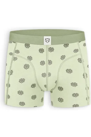 A-dam Lucky - Boxershort - Biologisch Katoen - Onderbroek - Ondergoed - Heren - Volwassenen - Groen - S