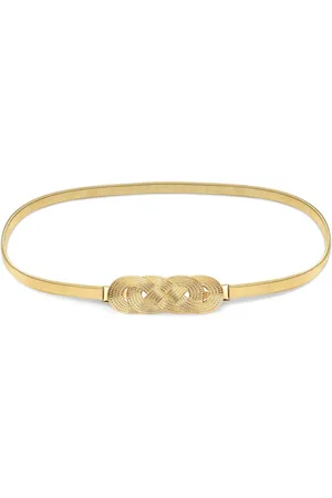 Merkloos Dunne Riem Stretchriem voor Dames - Goud, Mode Slim Taille Riem
