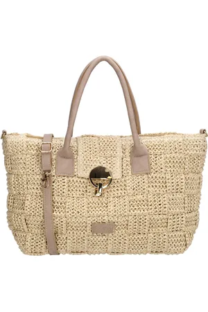 Charm London Margate Handtas - Raffia - Schouderband - Shopper - Ritssluiting