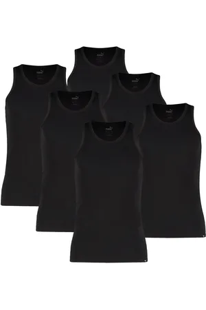 PUMA Set van 6 Basic Tank Top Heren herenondershirt met ronde hals