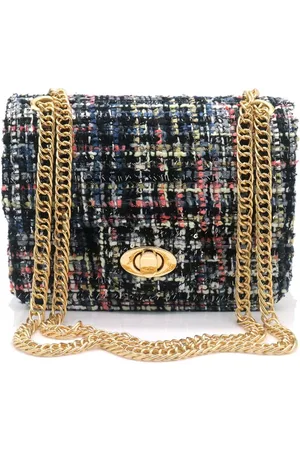Merkloos Schoudertas Tweed – /Multicolor – 18.5x14x7 cm – Klassiek & Elegant
