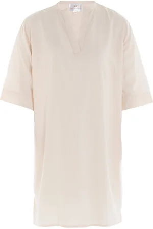 Knit Factory Nova Jurk - Dames rechte jurk - Met boot hals - Straight dress - Jurk voor het voorjaar en de zomer - Gemaakt van 100% modal viscose - Halflange mouwen - - 36/38