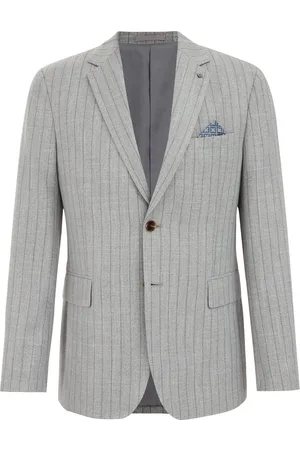 WE Fashion Heren blazer met krijtstreep