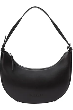 Marc O’ Polo Leren Schoudertas Alvi Crossbody Bag Zwart