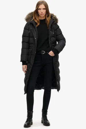 Superdry Everest Faux Fur Longline Winterjas Dames