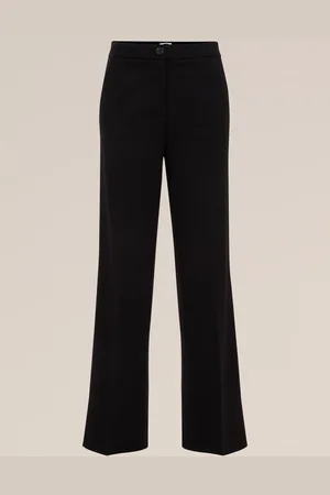WE Fashion Dames wide leg pantalon met stretch