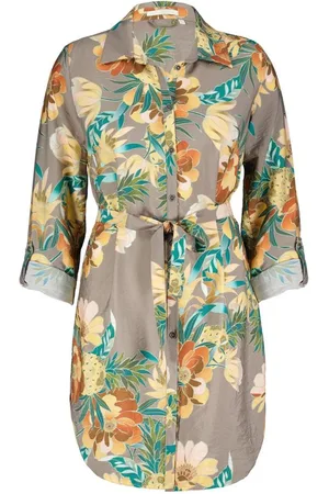 DIDI Dames Tunic Jolie Taupe Rising sun print maat 40